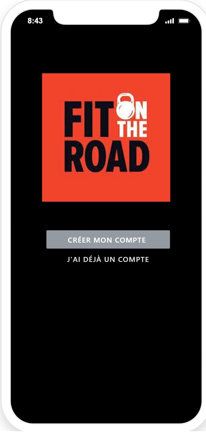 Aperçu de l'application web Fit On The Road